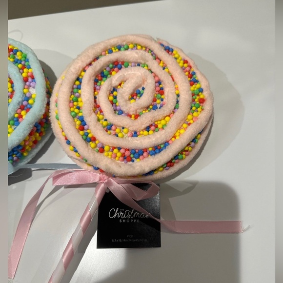 🌸NEW HOBBY LOBBY 3 Pieces Candy 🍭 Lollipops Christmas Ornaments With Tags. - Picture 5 of 10